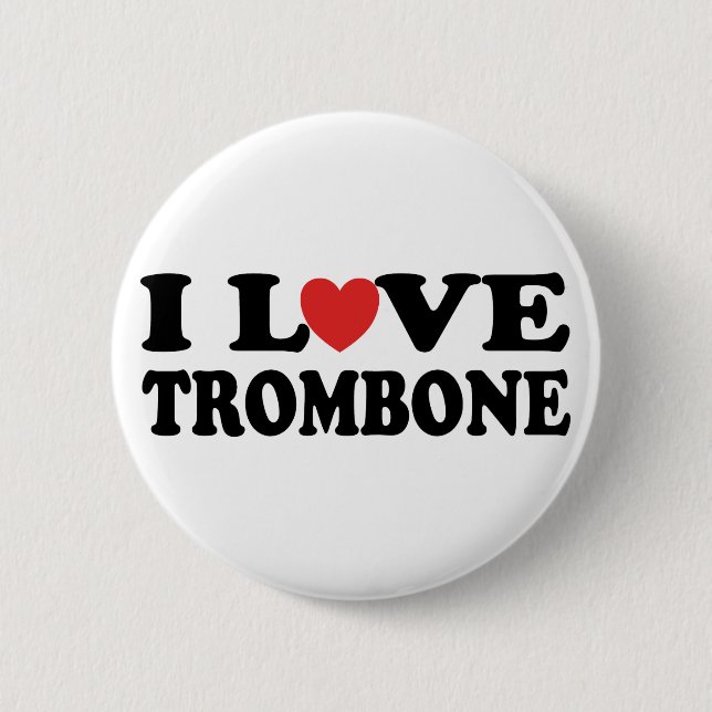 I Liebetrombone-Knopf Button (Vorderseite)