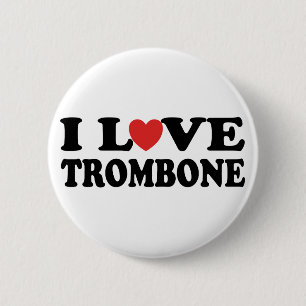 I Liebetrombone-Knopf Button