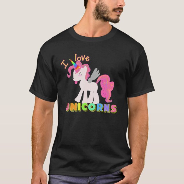 I LIEBEunicorns-SHIRT!  Niedliches Unicorn-Shirt! T-Shirt (Vorderseite)
