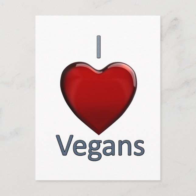 I LiebeVegans Postkarte (Vorderseite)