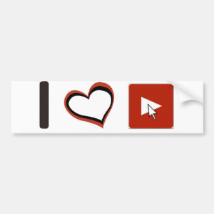 I LIEBEyoutube-SYMBOLE Autoaufkleber