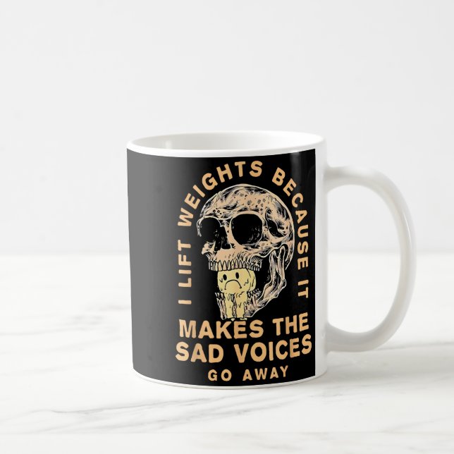 I Lift Weights Because It Makes The Sad Voices Go  Kaffeetasse (Rechts)