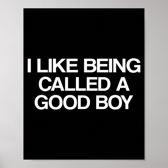 I Like Being Called A Good Boy  Poster (Vorne)