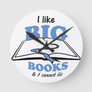 I like Big Books Runde Wanduhr