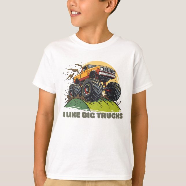 I LIKE BIG TRUCKS Off-Road Monster Truck T-Shirt (Vorderseite)