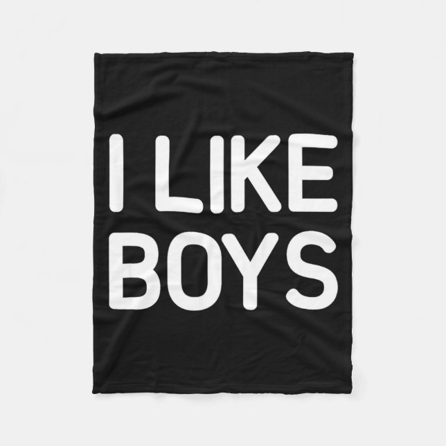 I Like Boys Funny Jokes Sarcastic  Fleecedecke (Vorderseite)