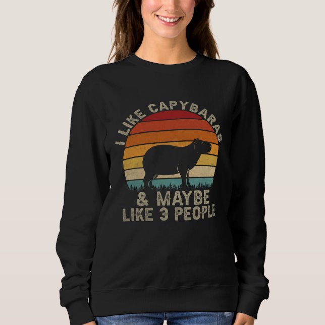 I Like Capybaras and Maybe like 3 People  capybara Sweatshirt (Vorderseite)