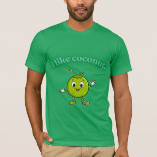 I Like Coconut - Cute Cartoon Coconut Funny T-Shi T-Shirt