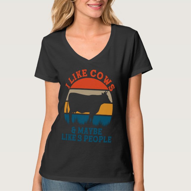 I like cows and maybe like 3 peoples   cute cow T-Shirt (Vorderseite)