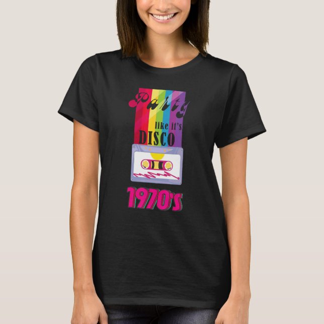 I like Disco Outfit Party 1970s and 80s 90s Retro  T-Shirt (Vorderseite)