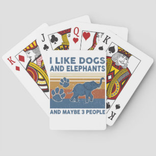 I Like Dogs And Elephants And Maybe 3 People Spielkarten