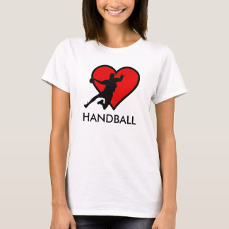 I like Handball with red heart modern design T-Shirt
