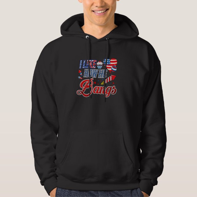 I Like How He Bangs Fireworks  4th of July Couple  Hoodie (Vorderseite)