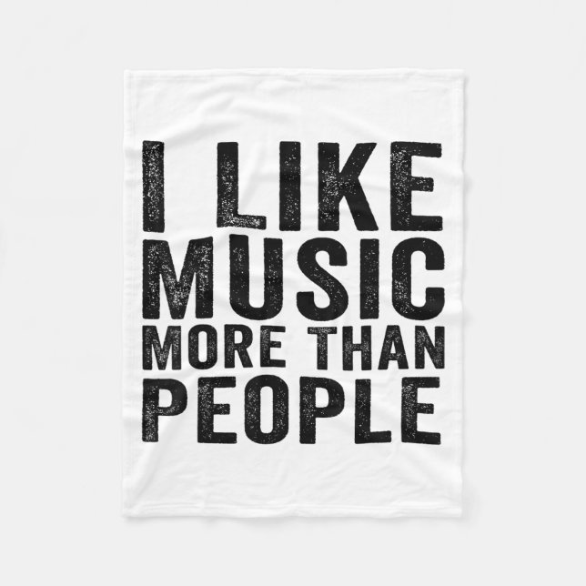 I Like Music More Than People Funny Musicians Sayi Fleecedecke (Vorderseite)