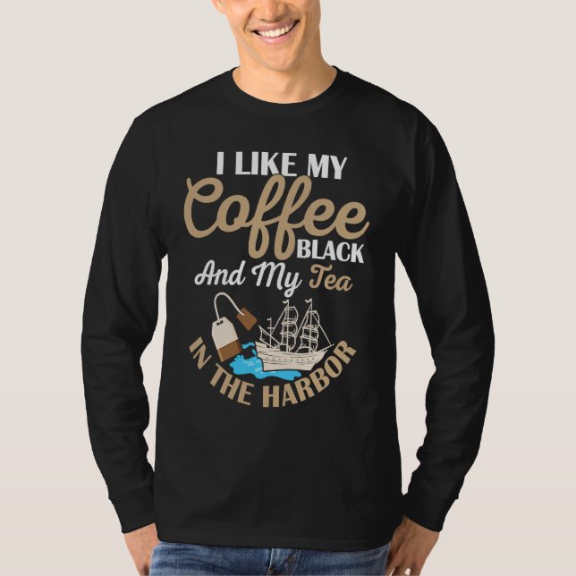 I Like My Coffee Black History Teacher Student T-Shirt (Vorderseite)