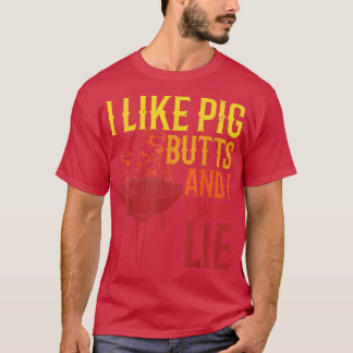 I like Pig Hinterns Grillen Grill Master Butcher 2 T-Shirt