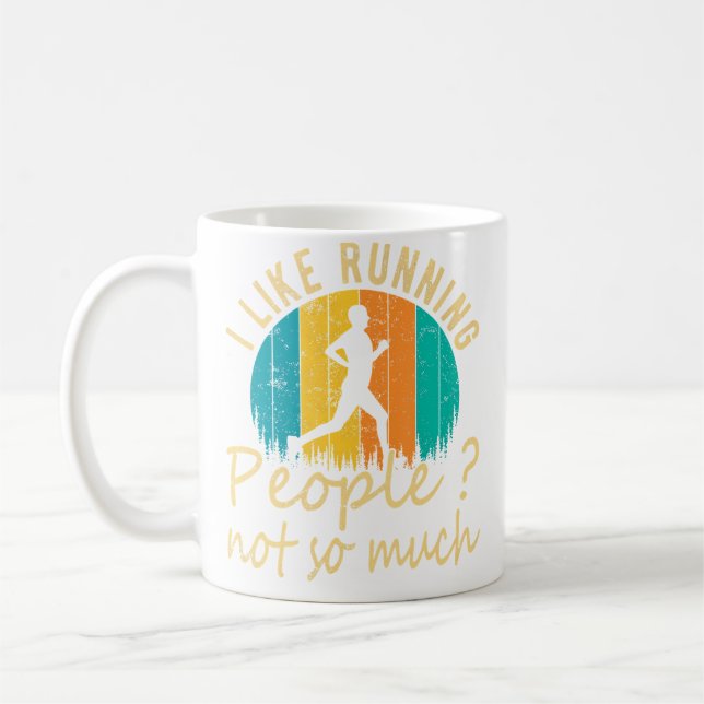 I Like Running People Not So Much Funny Running Kaffeetasse (Links)