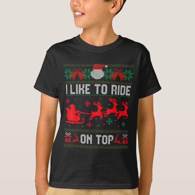 I Like To Ride On Top Christmas Couple Unhinge Paj (Vorderseite)