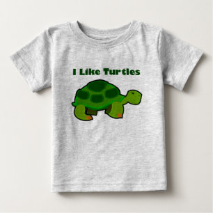 I Like Turtles - Baby Fine Jersey T - Shirt 
