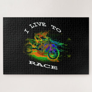 I LIVE TO RACE - Motocross Racer  Puzzle
