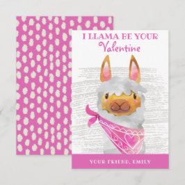 I Llama Be Your Valentinstag Card for Kids Dankeskarte