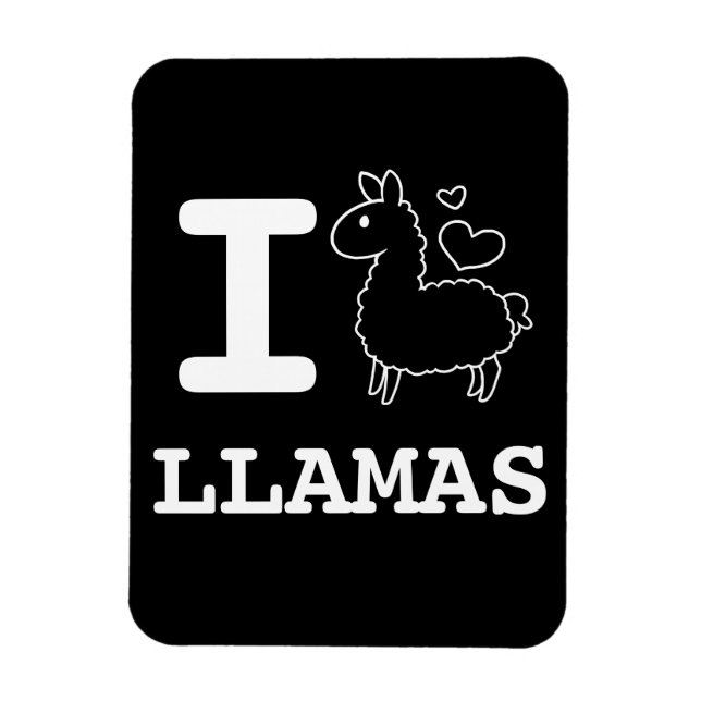 I Llama Llamas Magnet (Vertikal)