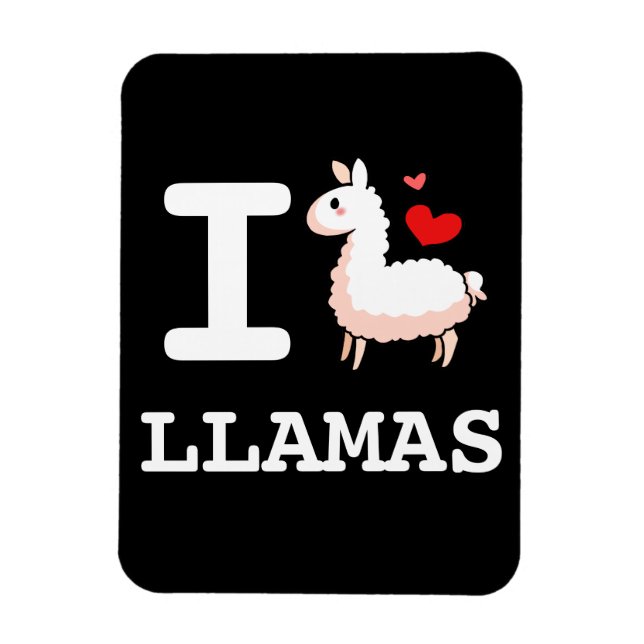 I Llama Llamas Magnet (Vertikal)