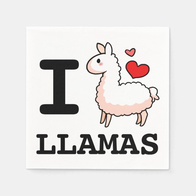 I Llama Llamas Serviette (Vorderseite)
