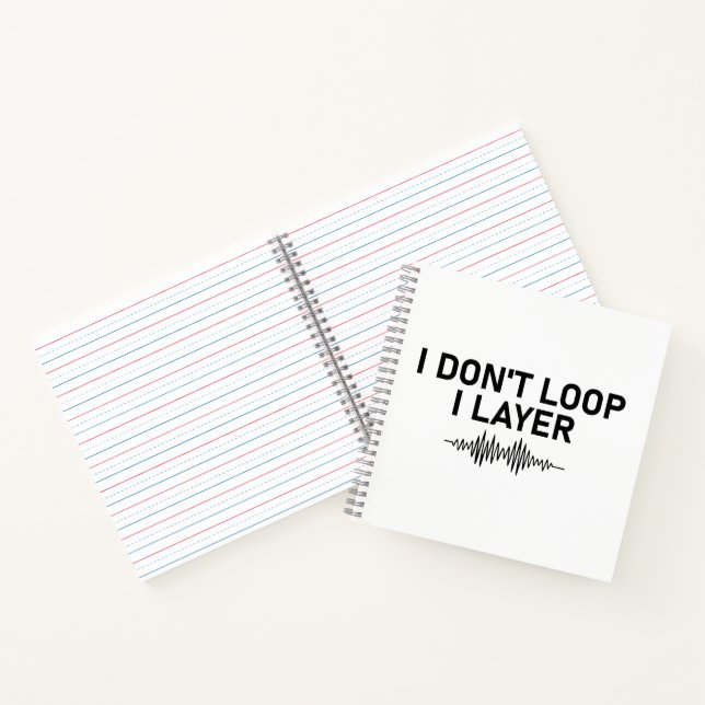 I Loop I Layer Minimal Music Notizbuch (Innenseite)
