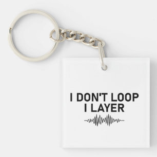 I Loop I Layer Minimal Music Schlüsselanhänger