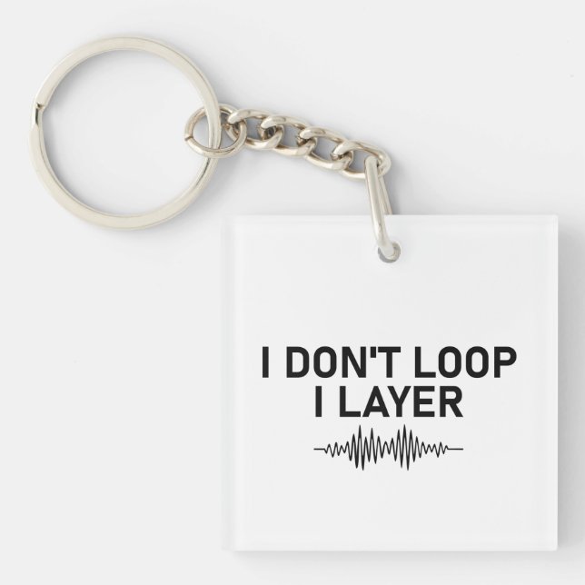 I Loop I Layer Minimal Music Schlüsselanhänger (Vorderseite)