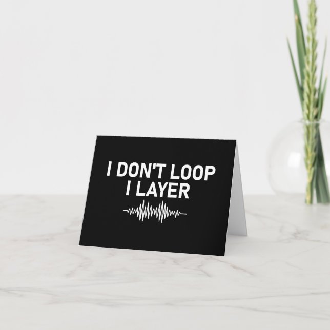 I Loop I Layer Minimal Music V2 Dankeskarte (Vorderseite)