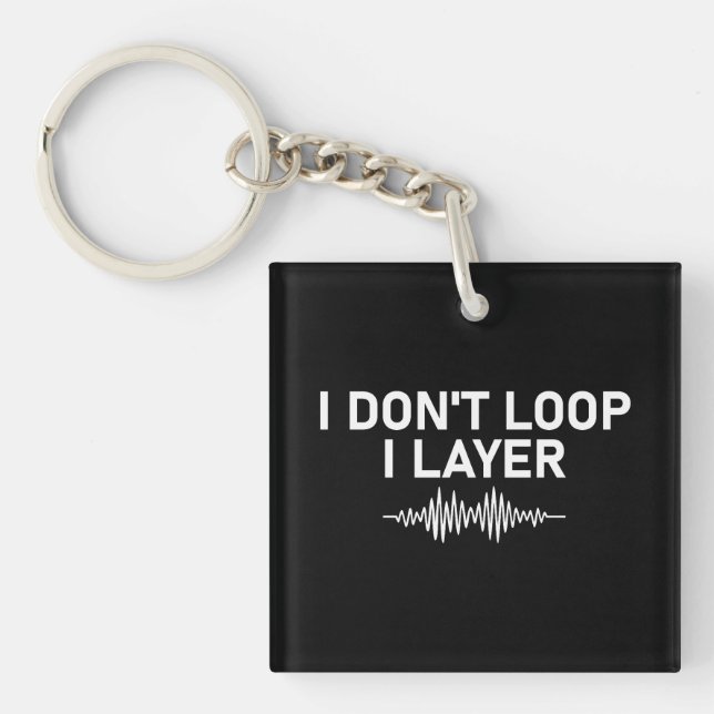 I Loop I Layer Minimal Music V2 Schlüsselanhänger (Vorderseite)