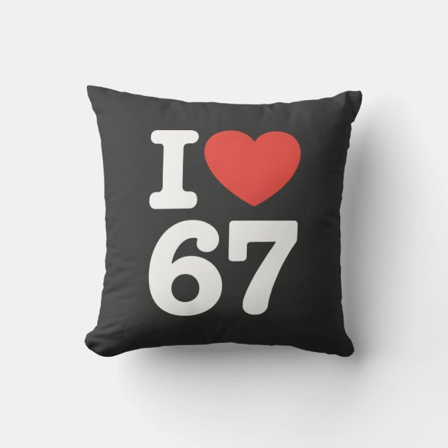 I Love 67  Kissen (Vorderseite)