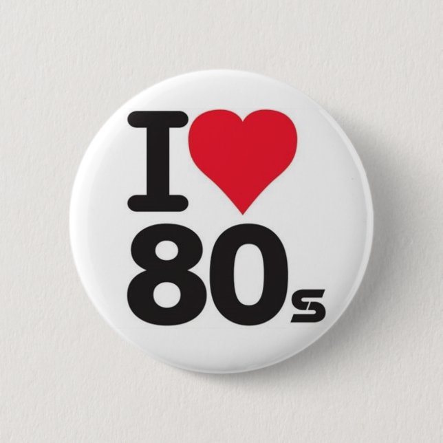 I love 80 button (Vorderseite)