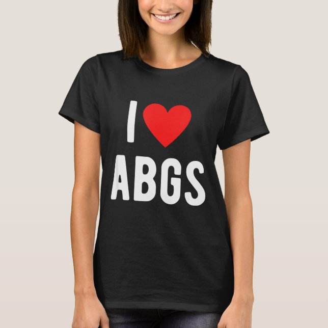 I Love Abgs Cute Heart Graphic Valentines Day  T-Shirt (Vorderseite)