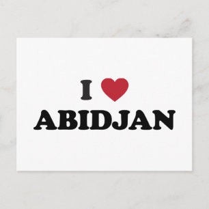 I Love Abidjan Ivory Coast Postkarte