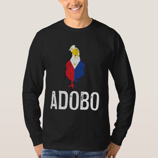 I Love Adobo Chicken  Filipino Philippines Food Cu T-Shirt (Vorderseite)
