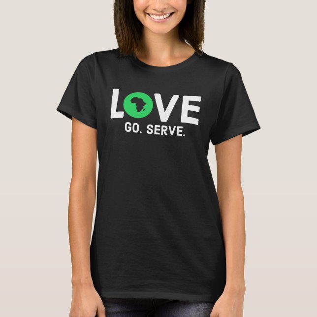 I Love Africa  Africa Map T-Shirt (Vorderseite)