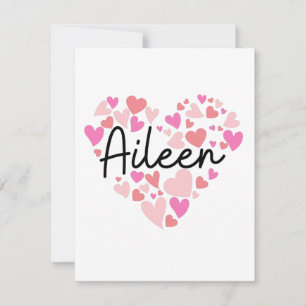 I love Aileen - hearts for Aileen Dankeskarte