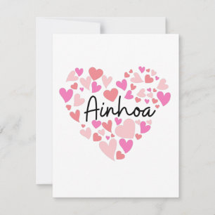 I love Ainhoa - hearts for Ainhoa Dankeskarte
