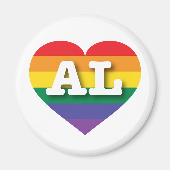 I love Alabama - Gay Pride Magnet (Vorne)