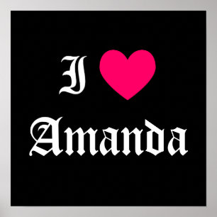I Love Amanda Poster