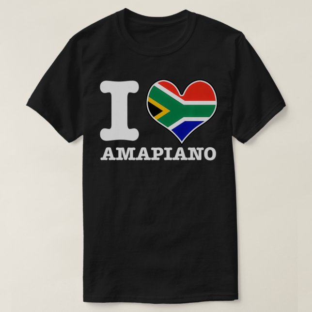 I Love Amapiano South African Flag DJ Design don't T-Shirt (Design vorne)