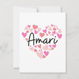 I love Amari - hearts for Amari Dankeskarte