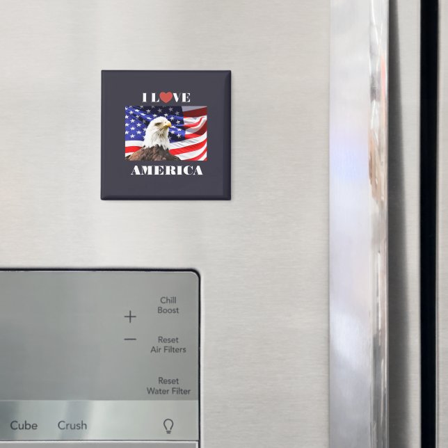 I Love America Magnet (In Situ (Kühlschrank))