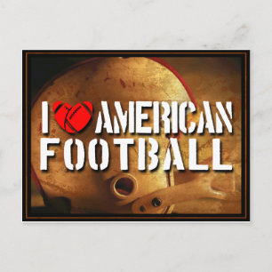 I Love American Football Postkarte