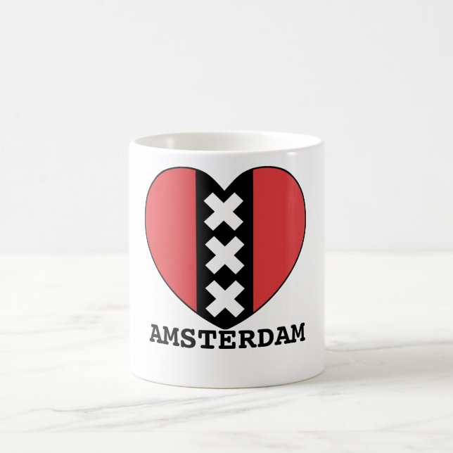 I LOVE AMSTERDAM mok By Amsterdamned Tasse (Mittel)