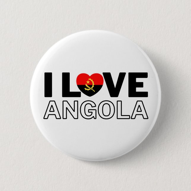 I LOVE ANGOLA - For real Angolans! Button (Vorderseite)