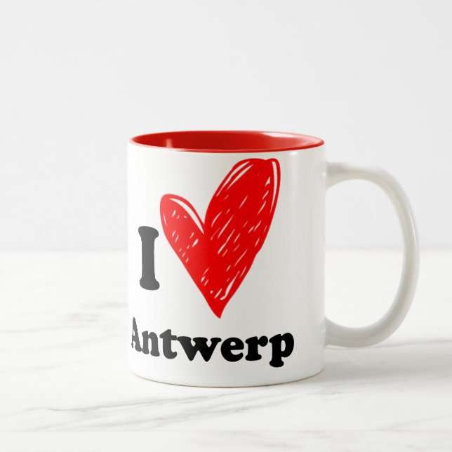 I love Antwerp Zweifarbige Tasse (Rechts)
